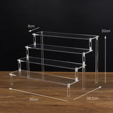 Black acrylic display stand with 1 to 5 tiers, clear cupcake riser rack for showcasing desserts and baked goods.