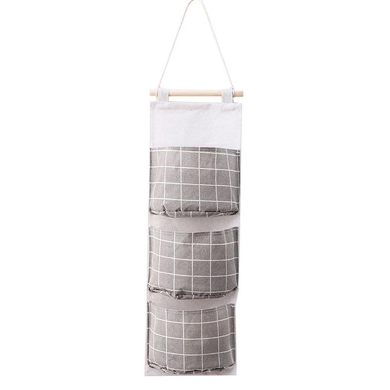 Dormitory Wall Hanging Storage Home Hanging Three-Pocket Storage Bag