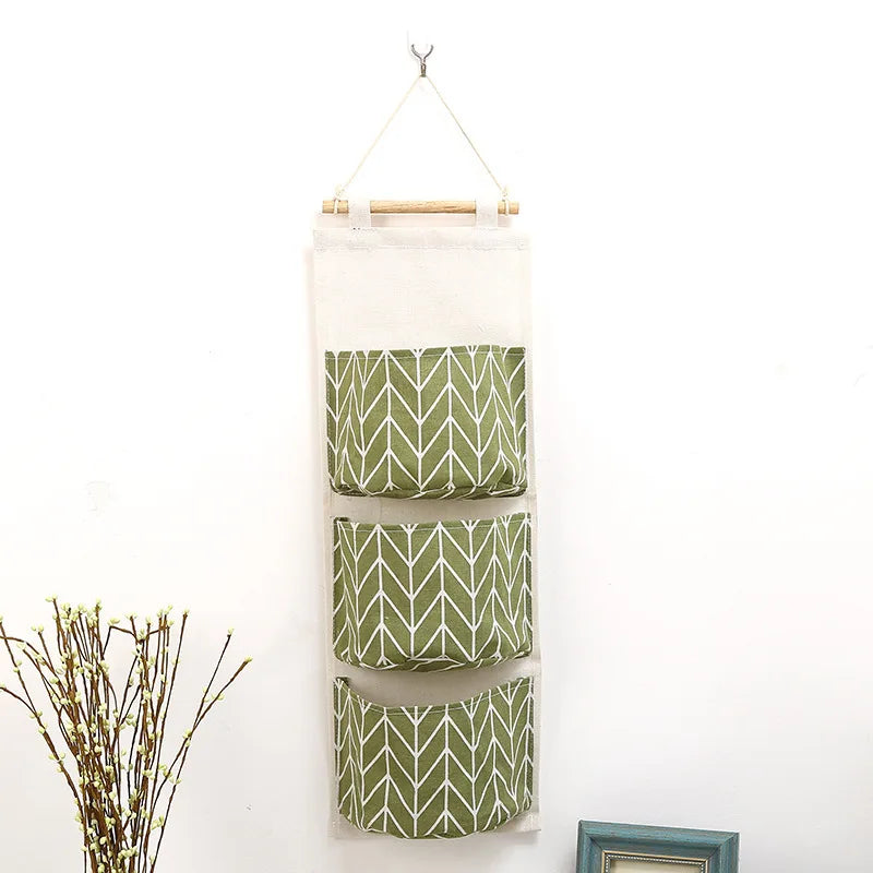 3 Pockets Hanging Organizers Waterproof Hanging Storage Bag Wall Mounted Closet Organizer Bear Flamingo Sundries Bags Home Decor