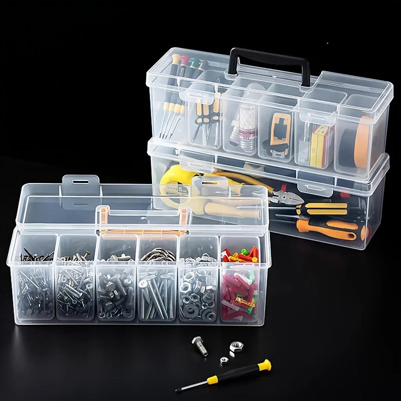7pcs(6 Small Boxes and 1 Large Box) Tool Parts Storage Box, Household Screws