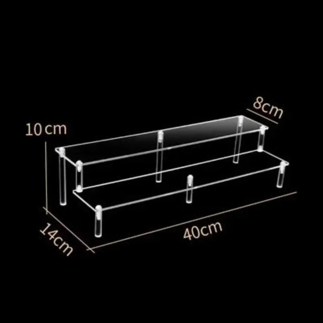 Black 1-5 Tier Acrylic Display Stand Clear Display Riser Rack for Cupcake