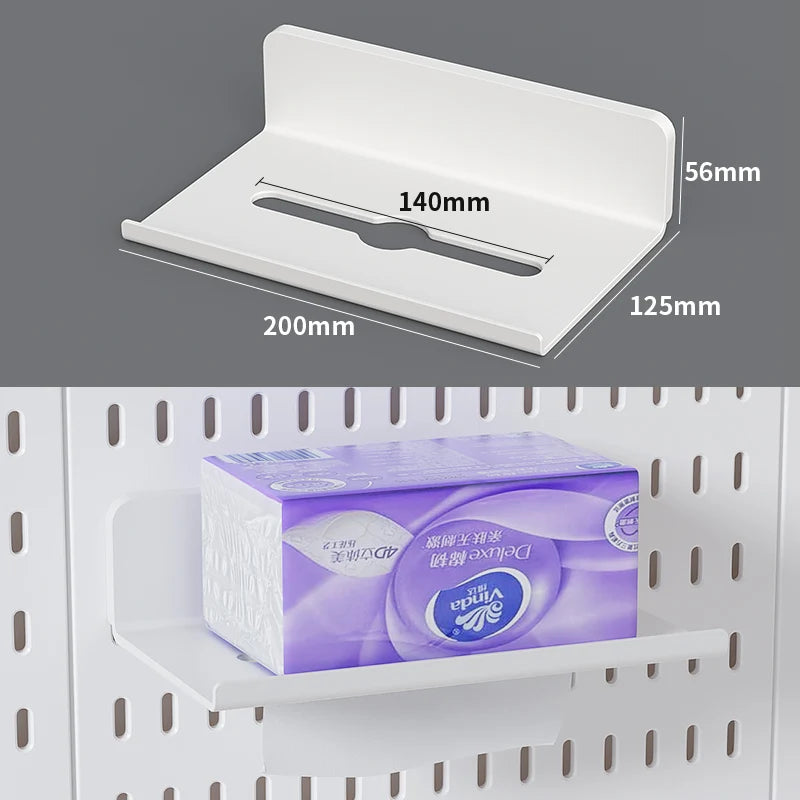 Home & Office Desktop Pegboard: Height-Adjustable Standing Storage Rack