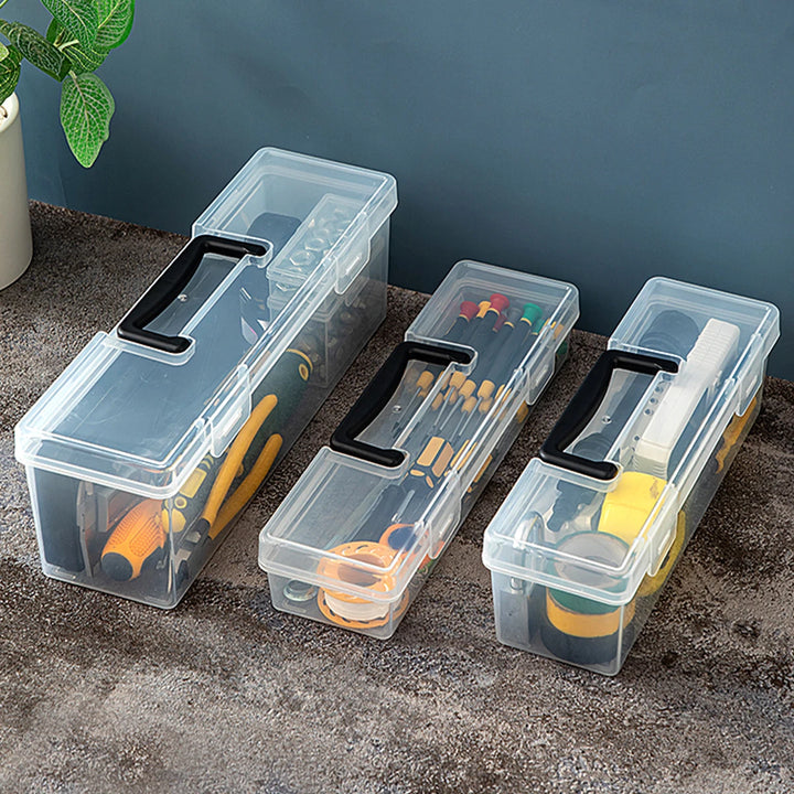 Transparent Tool Storage Box With Handle Portable Tool Case