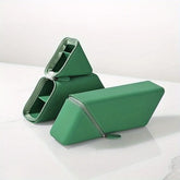 Large capacity foldable silicone pen holder by eprolo, expandable pencil cup for organized desk storage of pens and stationery.