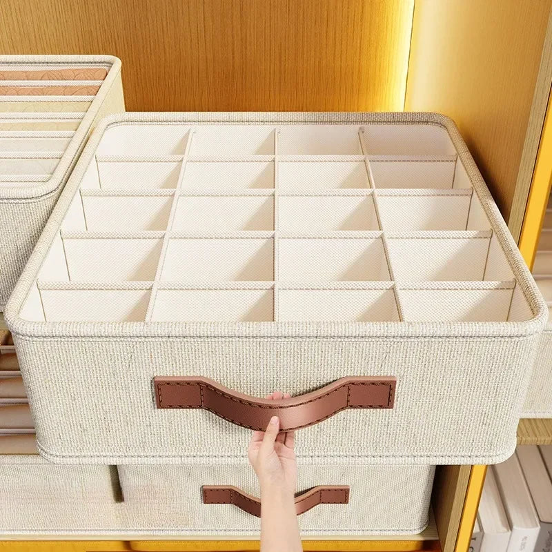 1-5PCSFabric Drawer Organizers for Underwear Socks Bras - Closet Storage