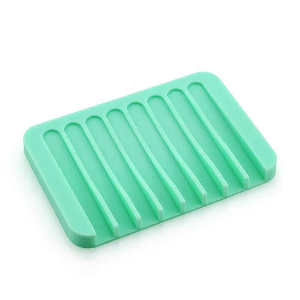 1PCS Free Punch Soap Box Silicone Draining Soap Holder