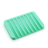 Eprolo free punch soap box with silicone draining soap holder, soap storage container with drainage for kitchen or bathroom use.