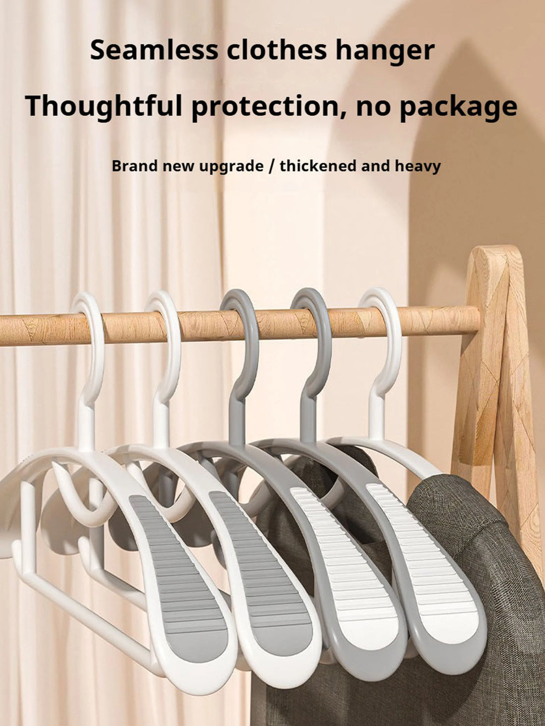 Upgraded Thickened Wide Shoulder Non-Slip Seamless Clothes Hangers