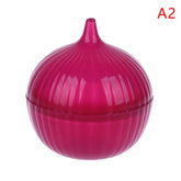 Eprolo kitchen storage containers holding fresh onions, garlic, tomatoes, lemon, and green peppers in a modern kitchen setting.