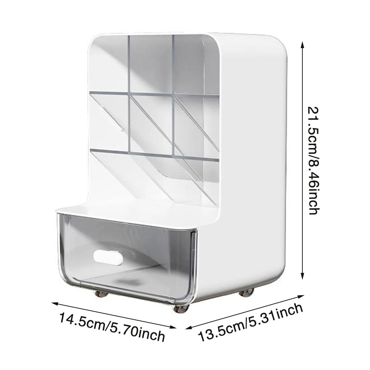 eprolo large-capacity oblique pen holder for students, desk stationery storage box with compartments for pens and supplies