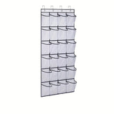 eprolo over the door shoe organizer with multiple fabric pockets for hanging shoe storage and organization.