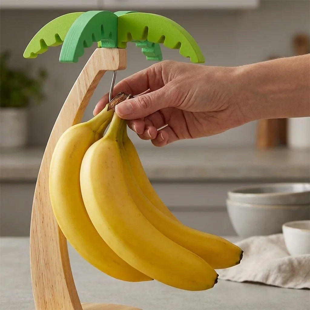 Creative Wooden Fruit Holder Vertical Banana Hanger Household organizer