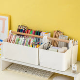 Large multifunctional eprolo storage pen holder with compartments, ideal for school and office organization.