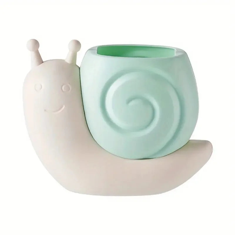 1Pc Snail-Shaped Pen Holder ABS Multi-Functional Desk Organizer