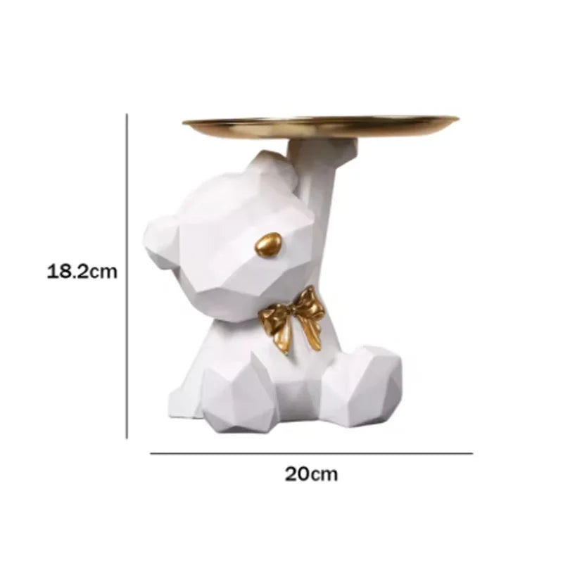 Kawaii Geometric Butterfly Bear Tray Living Room Desktop Storage Tray