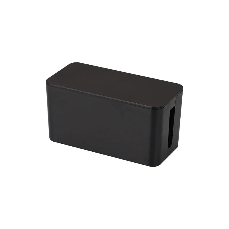 Wooden Cable Storage Box Dustproof Power Line Organizer Home Charger Socket