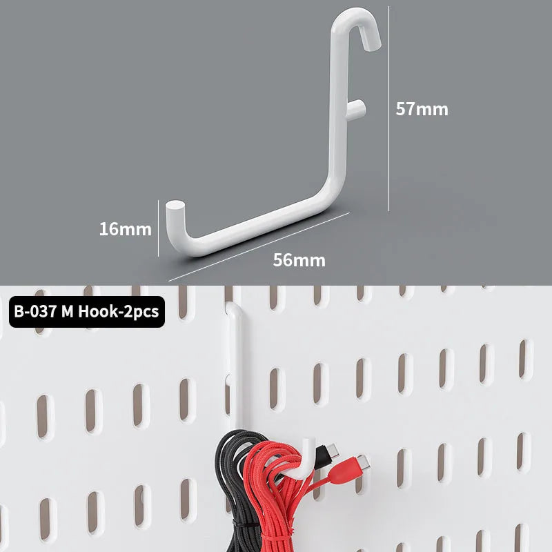Home & Office Desktop Pegboard: Height-Adjustable Standing Storage Rack