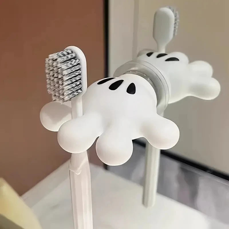 Toothbrush Holder Mickey Palm Cute Bathroom Towel Suction Cup Multi-Function