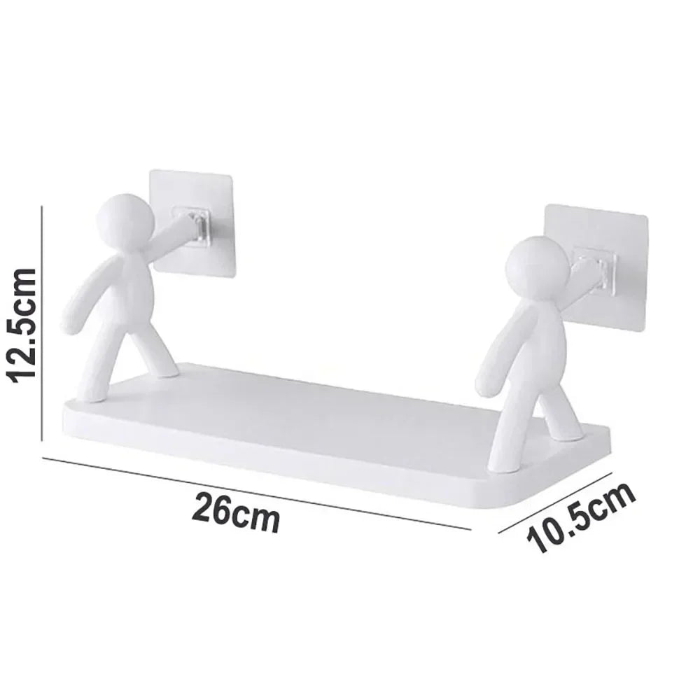 1PC 2PCS Self-adhesive Tape Buckle Holder Bathroom Shampoo Storage Racks
