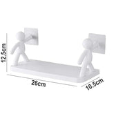 Eprolo self-adhesive tape buckle holder for bathroom, waterproof shampoo storage rack, easy to install and organize toiletries.