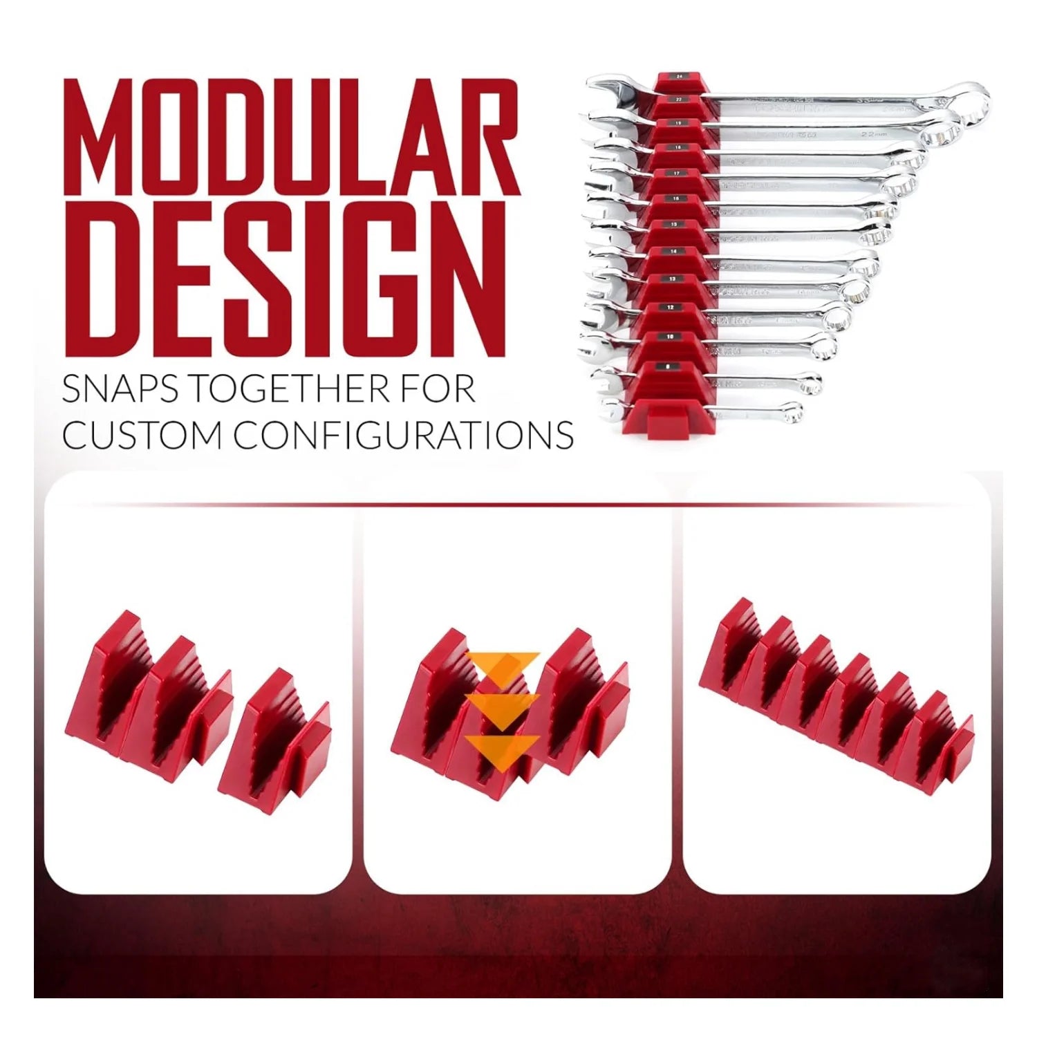 Wrench Organizer Modular System – 12 PCS Magnetic Wrench Organizer