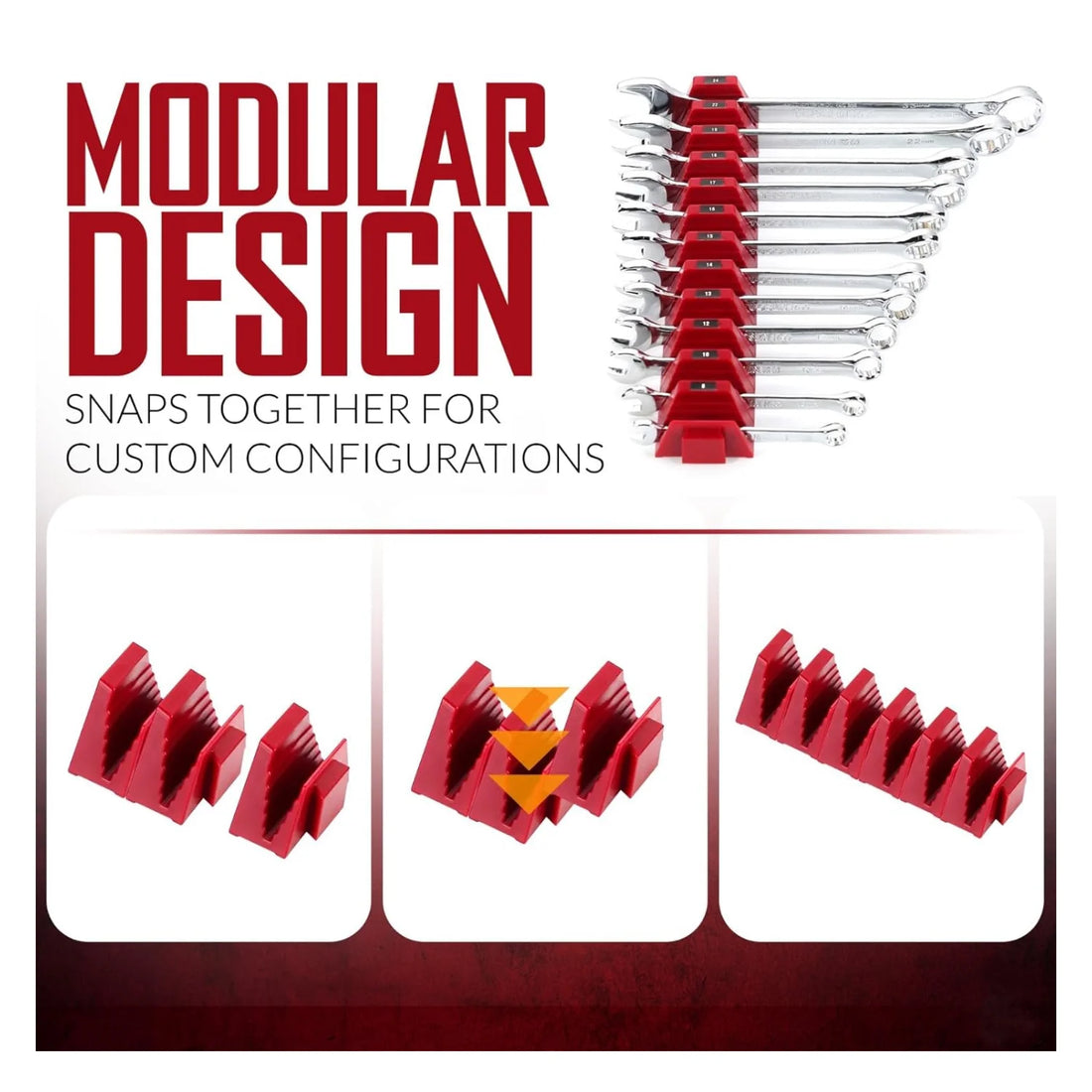 Wrench Organizer Modular System – 12 PCS Magnetic Wrench Organizer