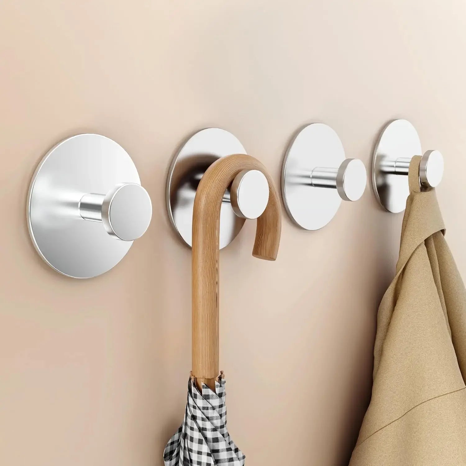 Towel Hooks Extra Sticky Stainless Wall Coat Racks Rustproof Hook
