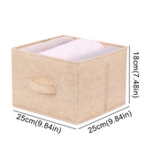 Eprolo cotton linen hanging storage bag with drawer style compartments in a wardrobe organizer for clothing and accessories.