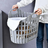 Modern foldable laundry basket by eprolo, portable and multifunctional storage basket with a sleek, collapsible design.