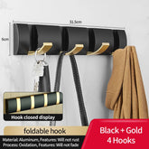 Eprolo folding door hooks and towel hanger with nail-free wall rack for convenient hanging and organization.