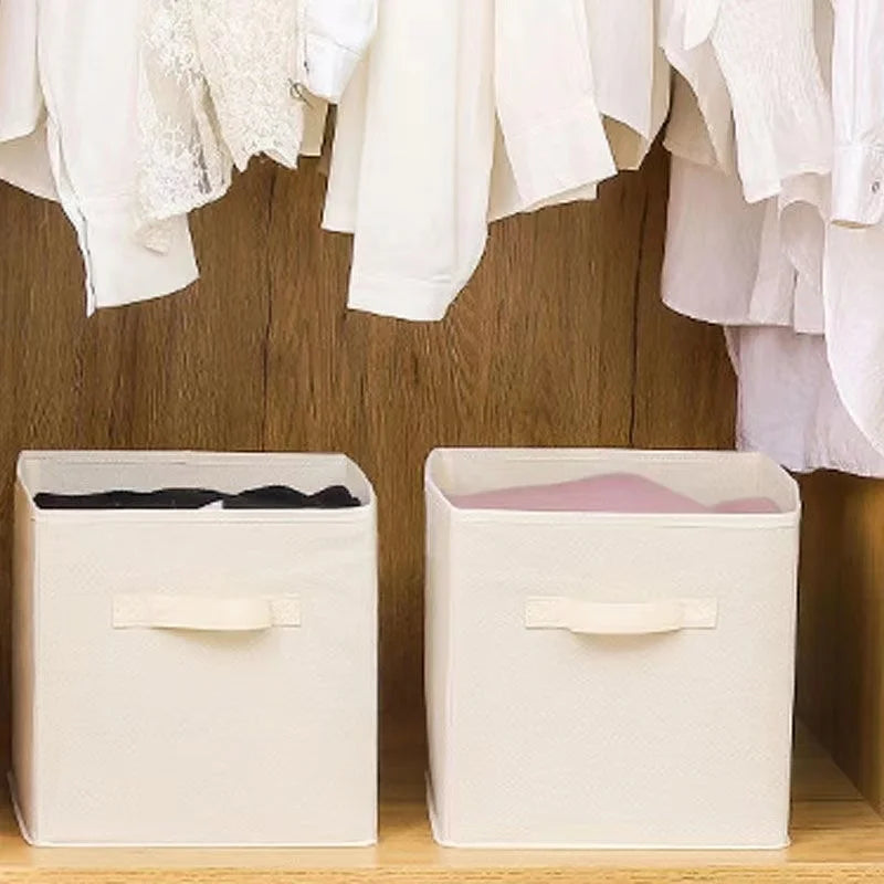 Cube Non Woven Fabric Storage Bin Collapsible Storage Box Home Supplies