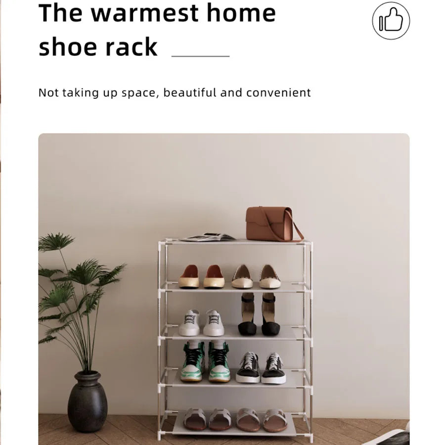 A Space-saving, Multi-tiered Shoe Rack; Durable Shoe Storage