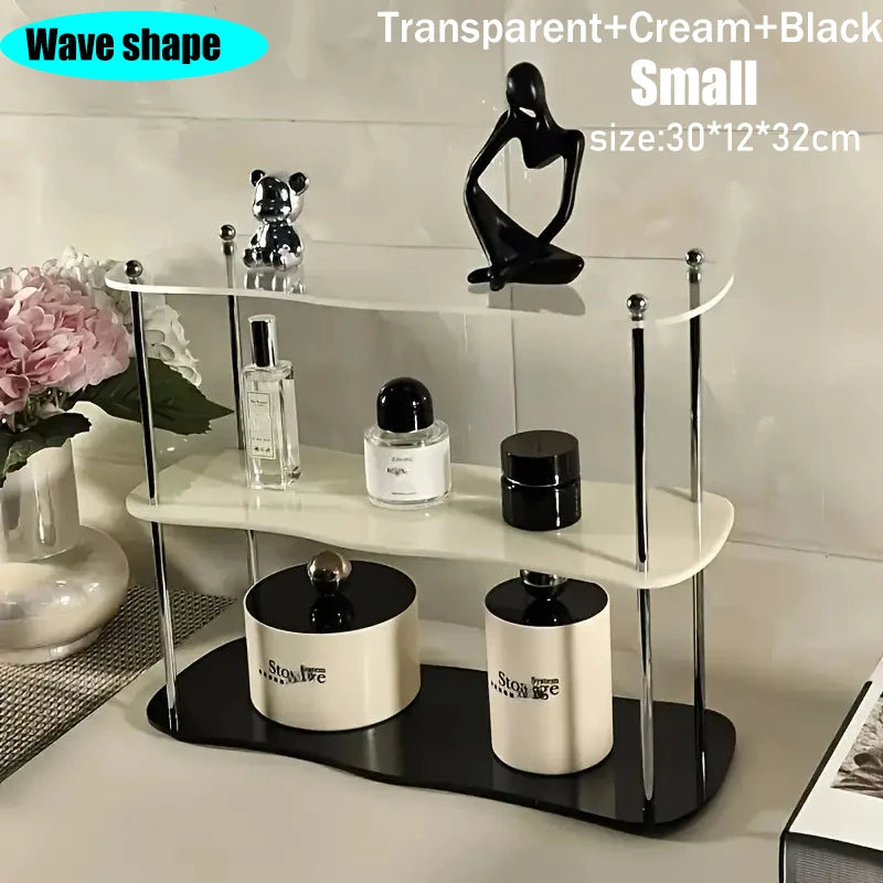Ins Style Acrylic Storage Rack Desktop Organiz Decorative Shelf
