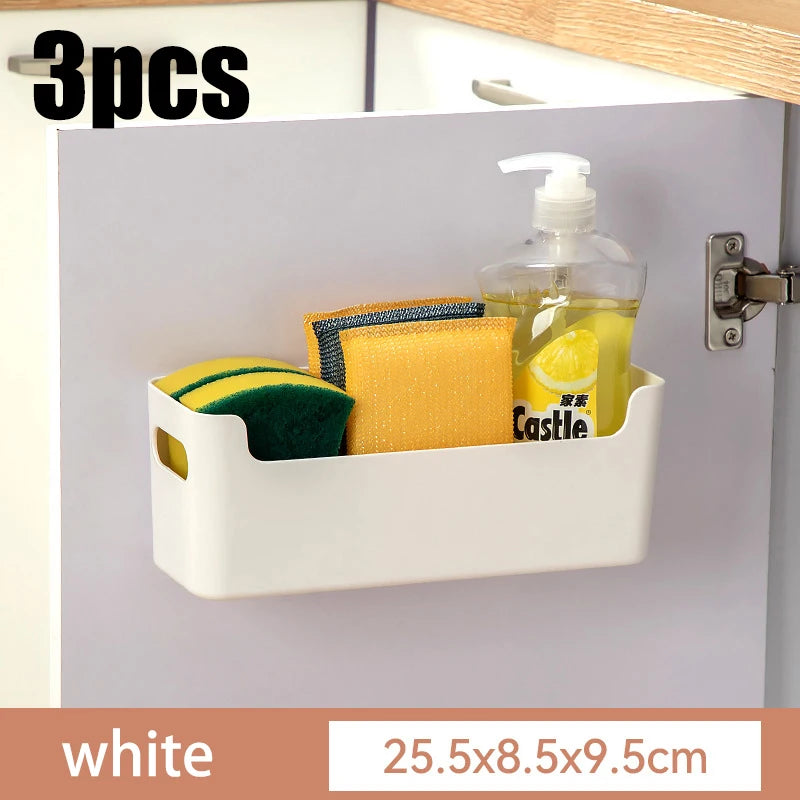 Non Perforated Cling Film Rack Inside Cabinet Wall Shelf Shelves Spice Rack