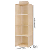 Cotton linen hanging storage bag from eprolo with drawer-style compartments for wardrobe organization in closet or wardrobe.