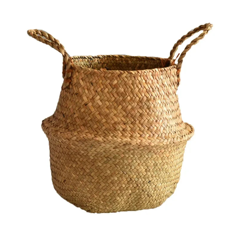 Wicker Storage Basket Flower Baskets Laundry Storage Decorative Basket