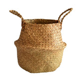 Eprolo wicker storage basket with floral design, ideal for laundry, home organization, and decorative flower or storage use
