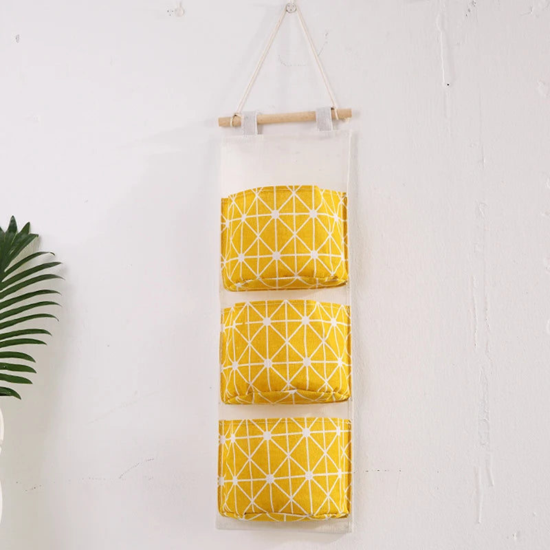 Dormitory Wall Hanging Storage Home Hanging Three-Pocket Storage Bag