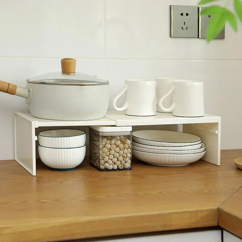 Kitchen Cupboard Organizer Retractable Cabinet Shelf Seasonin Spice Rack
