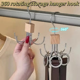 eprolo 360° rotating belt hanger hook for organizing belts, durable belt rack with rotating function and multiple slots for easy storage