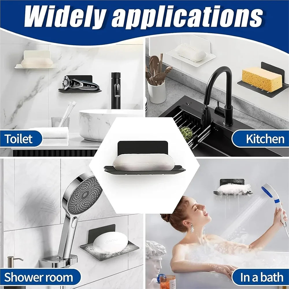 Stenoc No Drilling Bathroom Shower Aluminum Alloy Soap Holder Bathroom