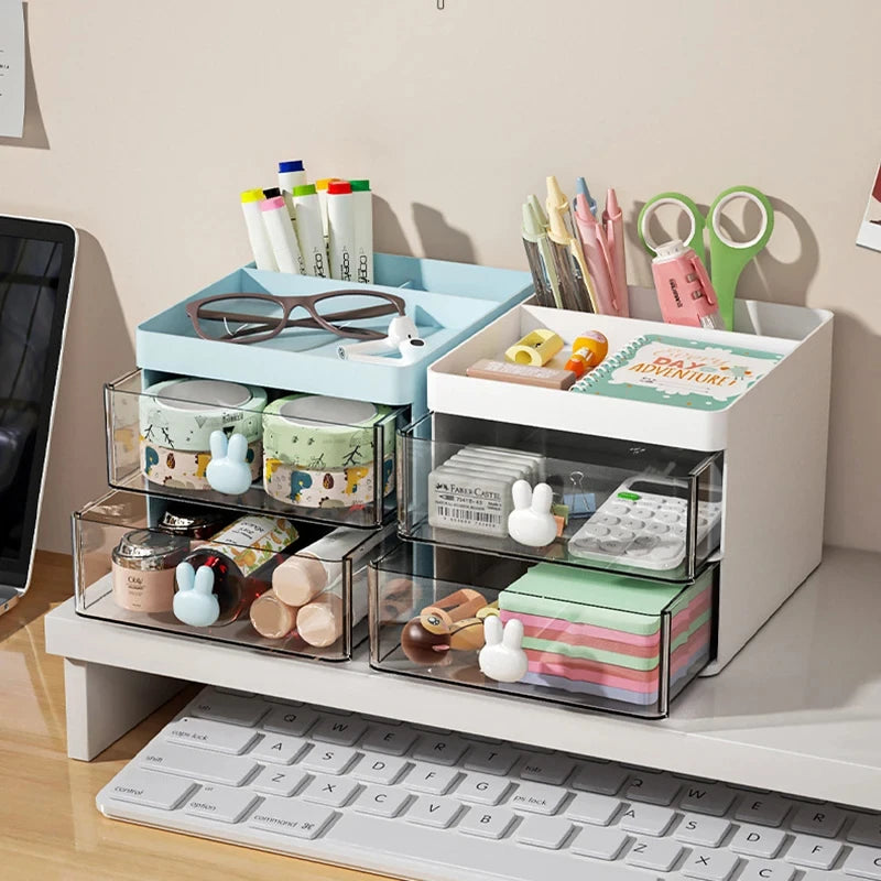 Small desktop organizer with drawers,office desktop storage box