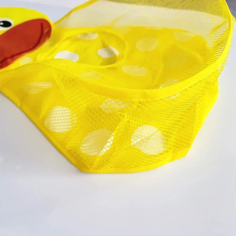 Baby Shower Toy Cute Duck Frog Net Toy Storage Bag Strong Suction Cup