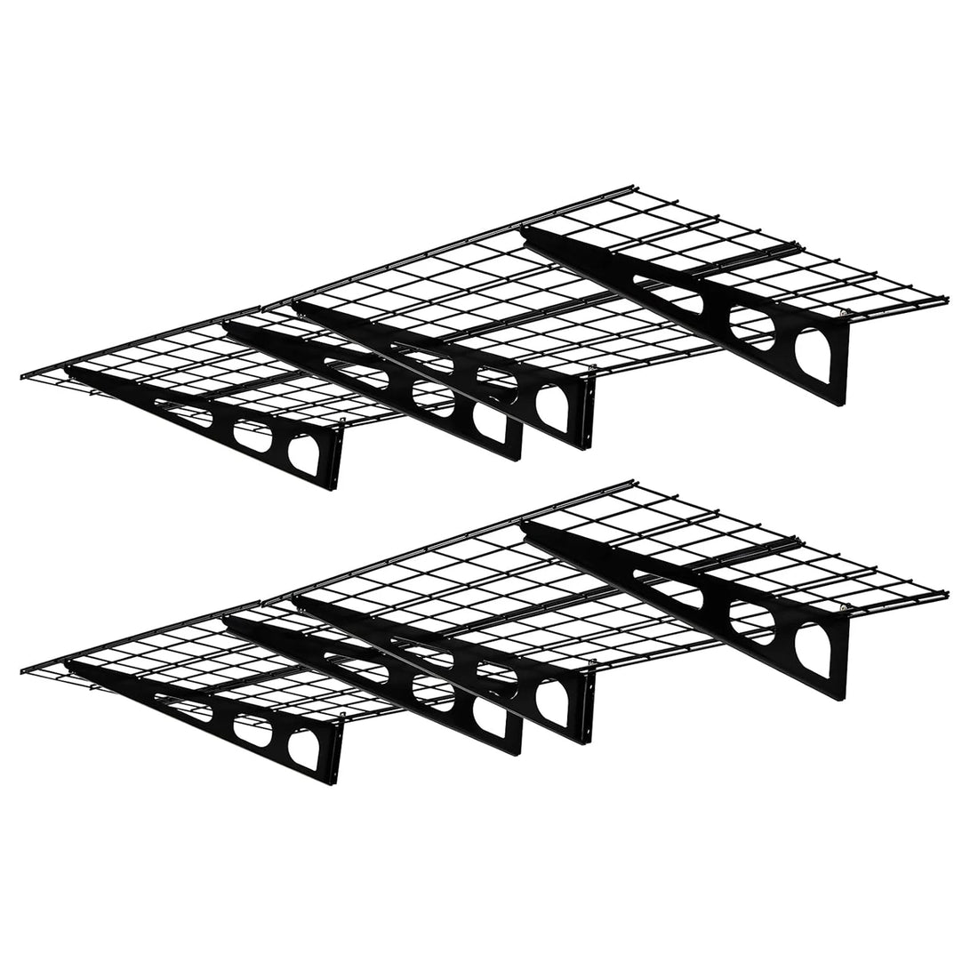 2 Pack 2x6Ft Garage Shelving Wall Mounted,  24"x72" Wall Shelf