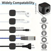 eprolo magnetic cable clips organizer with self-adhesive backing, designed for managing and holding various charging and data cables.