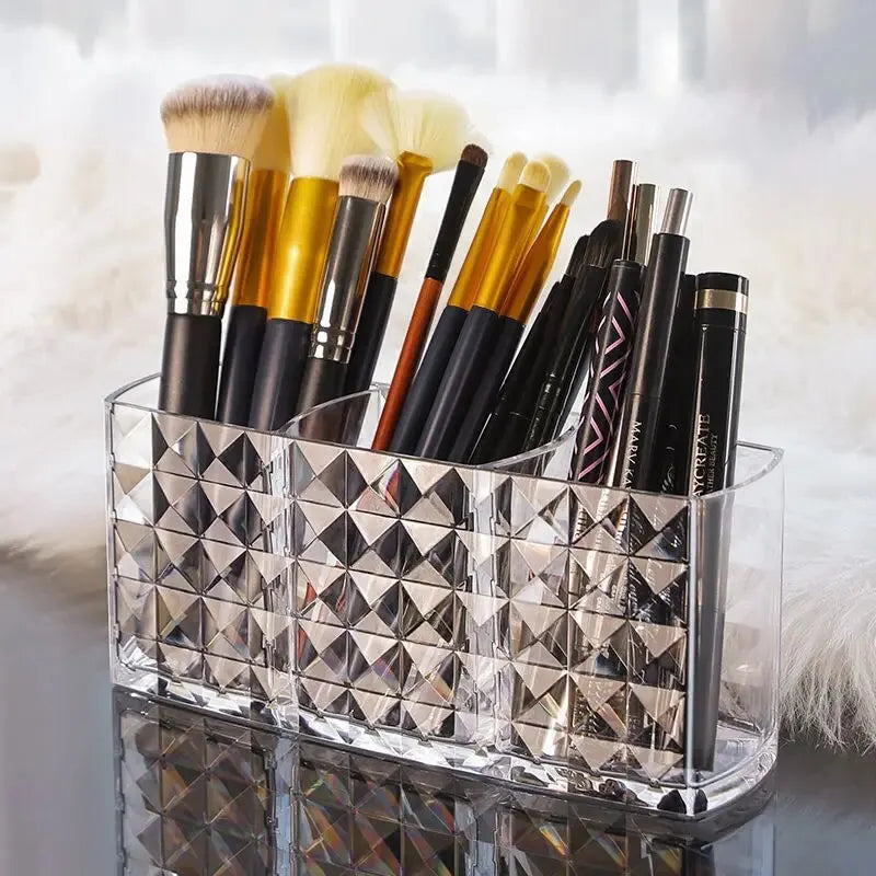 1Pcs/2Pcs Diamond Patterned Mirror Cabinet Storage Box, Storage Rack