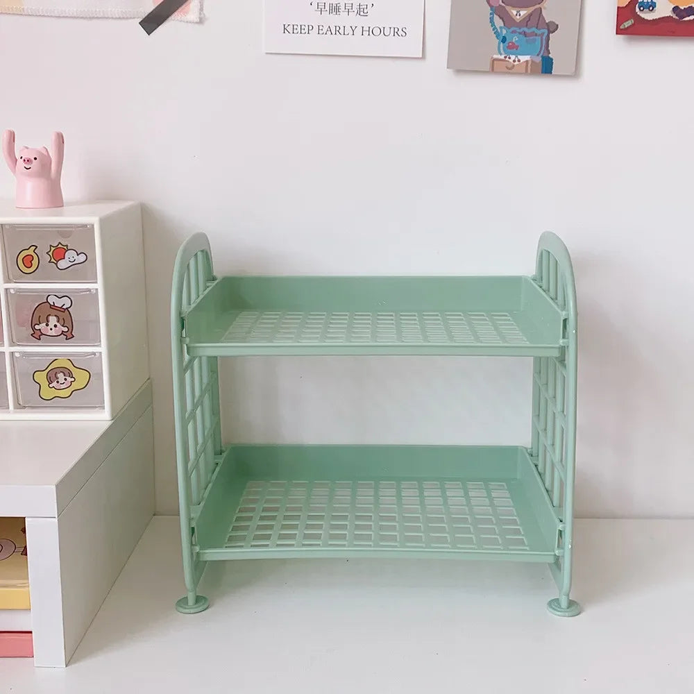 Desktop Stationery Rack Storage Holder Multi-Functional Plastic Shelf