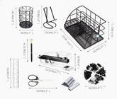 eprolo desk organizer accessories set with stapler and pen holder, versatile office supplies for workspace organization