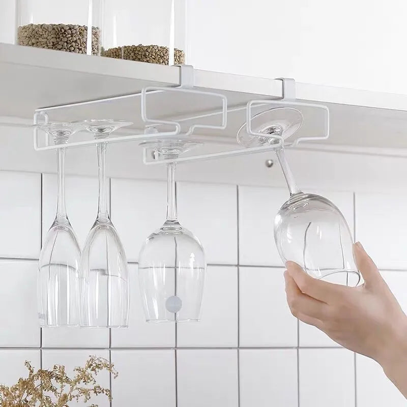 Hanging Red Wine Glass Storage Rack, Home High Footed Cup Storage Rack