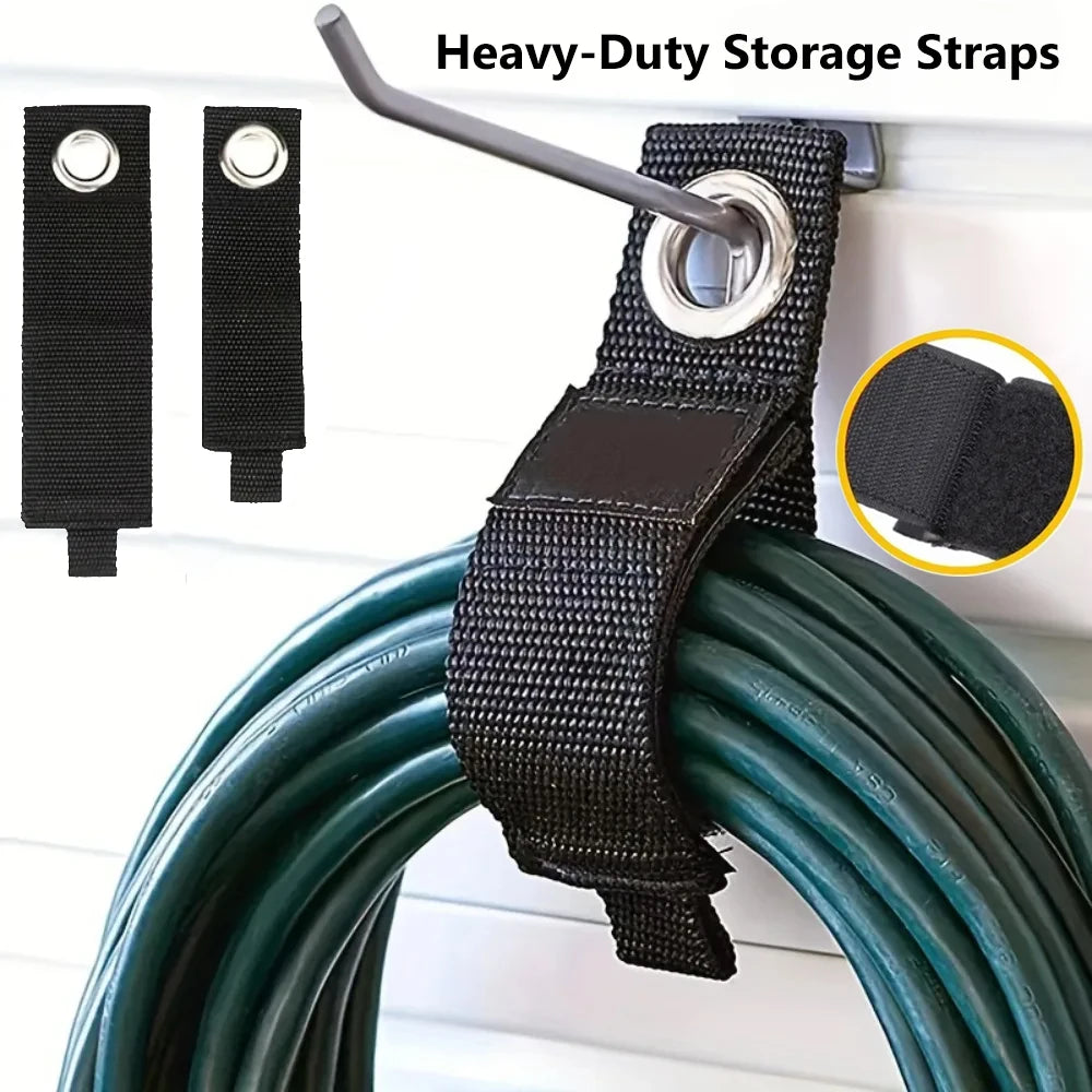 Reusable nylon storage straps from eprolo, designed for organizing extension cords and heavy-duty cable management.